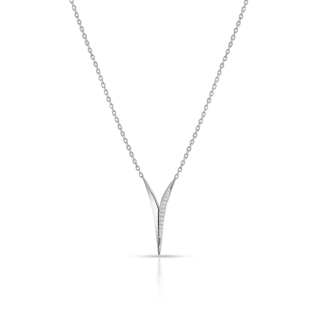 Naszyjnik srebrny z cyrkoniami