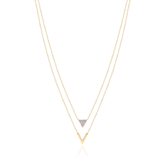 Naszyjnik złoty kaskadowy