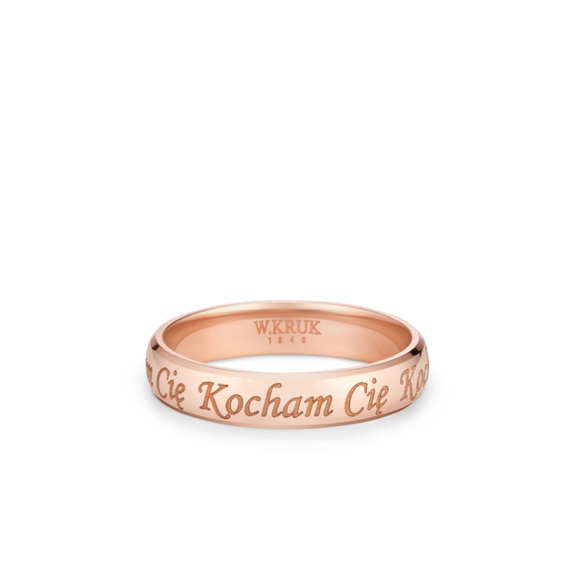 Obrączka złota KOCHAM CIĘ