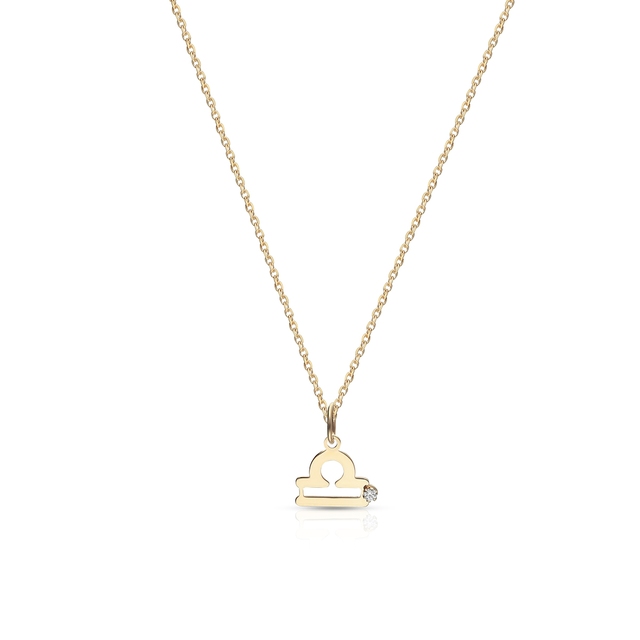 Wisiorek złoty Zodiak Waga