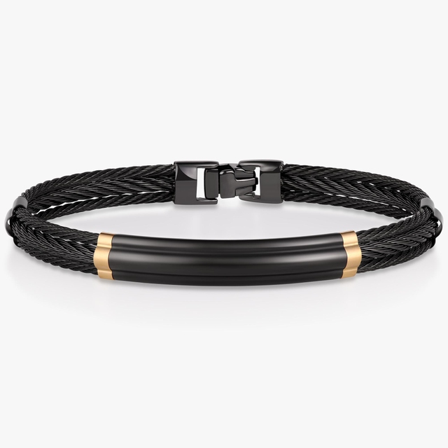 Bransoleta stal i złoto