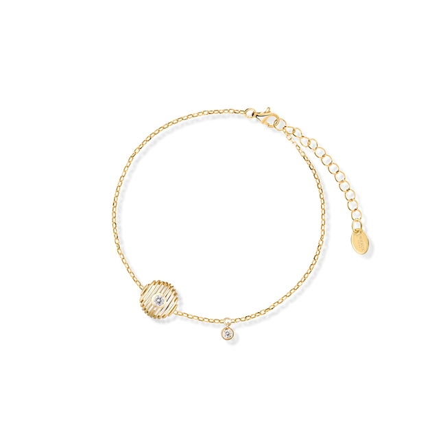 Bransoleta srebrna pozłacana