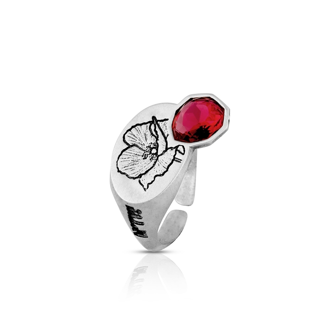 Pierścionek srebrny Motyle