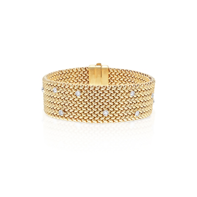 Bransoleta złota z brylantami