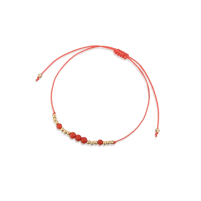 Bransoleta sznurkowa z koralami