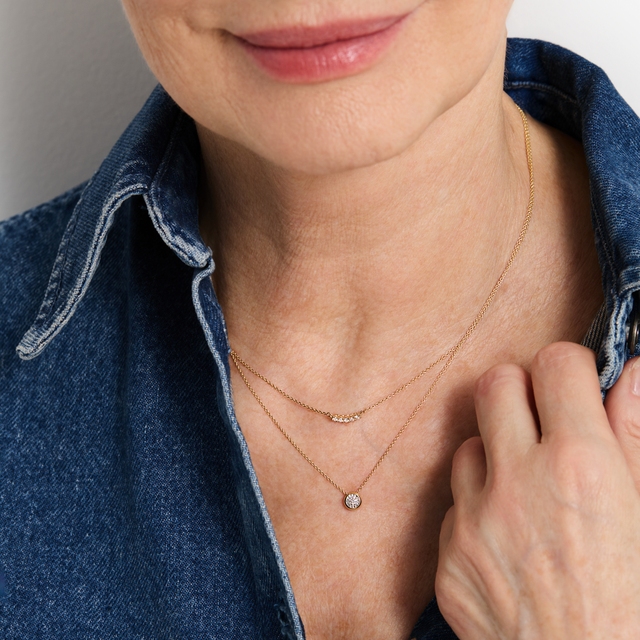 Naszyjnik złoty z brylantem