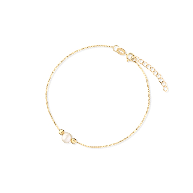 Bransoleta złota z perłą