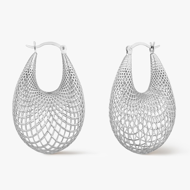 Kolczyki srebrne ażurowe