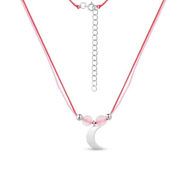 Naszyjnik srebrny z motywem księżyca