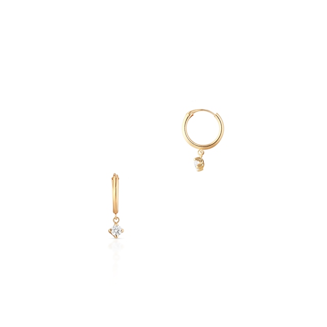 Kolczyki złote z cyrkonią