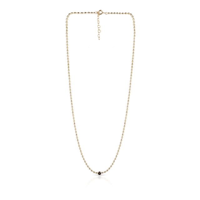 Naszyjnik srebrny pozłacany z cyrkonią