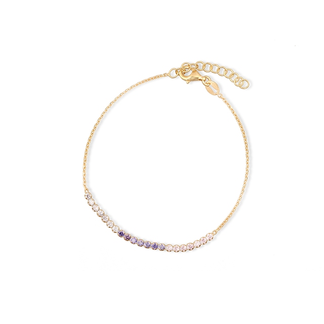 Bransoleta srebrna pozłacana