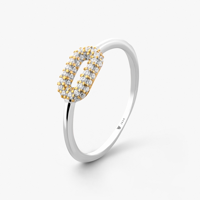 Pierścionek srebrny z cyrkoniami