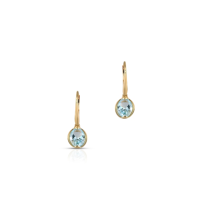 Kolczyki złote z topazem