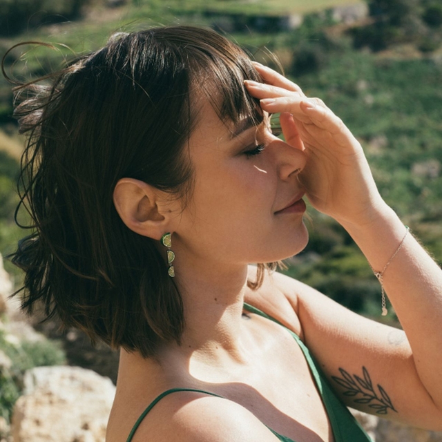 Kolczyki srebrne Kwiaty Nocy Limonki