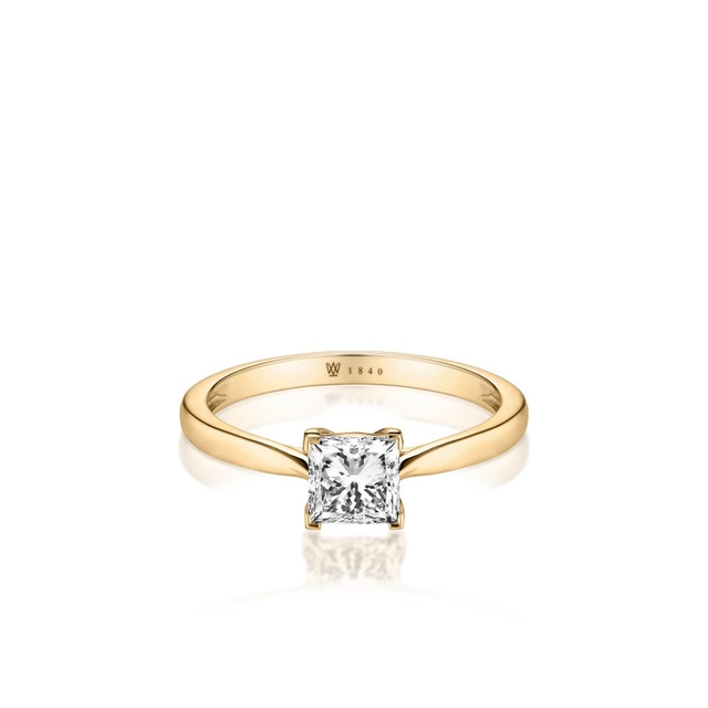 Pierścionek zaręczynowy złoty Niezwykły