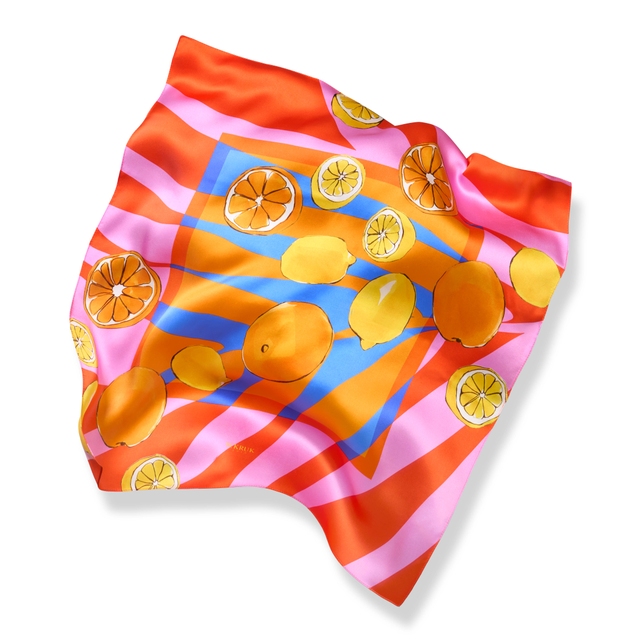 Chusta Jedwabna Kwiaty Nocy Cytrusy