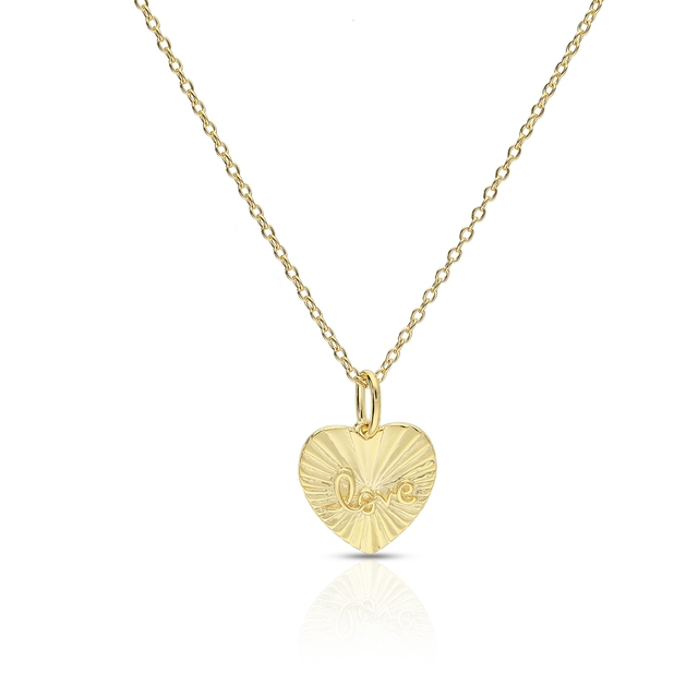 Naszyjnik srebrny pozłacany love