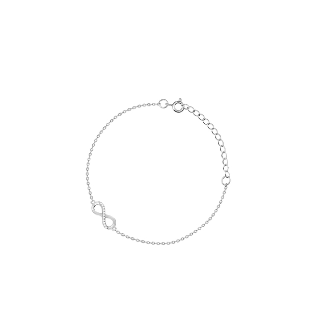 Bransoletka srebrna znak nieskończoności