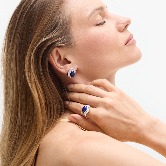 Kolczyki srebrne Follow