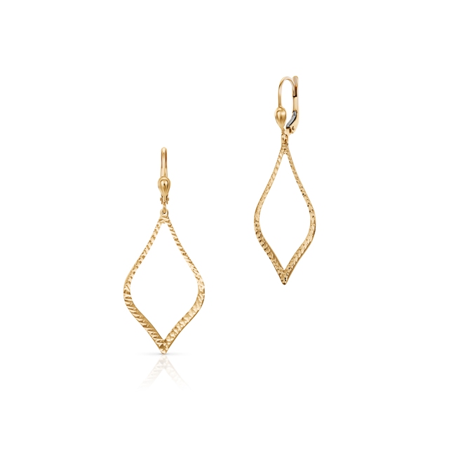 Kolczyki złote fakturowane