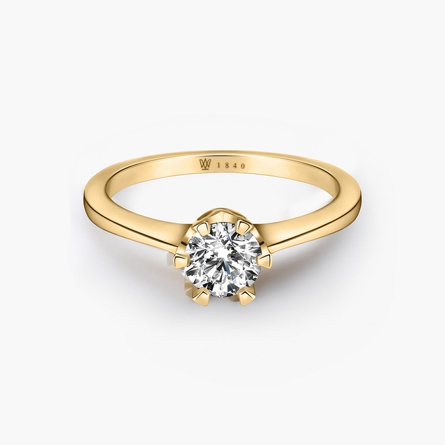 Pierścionek zaręczynowy złoty Jedyny