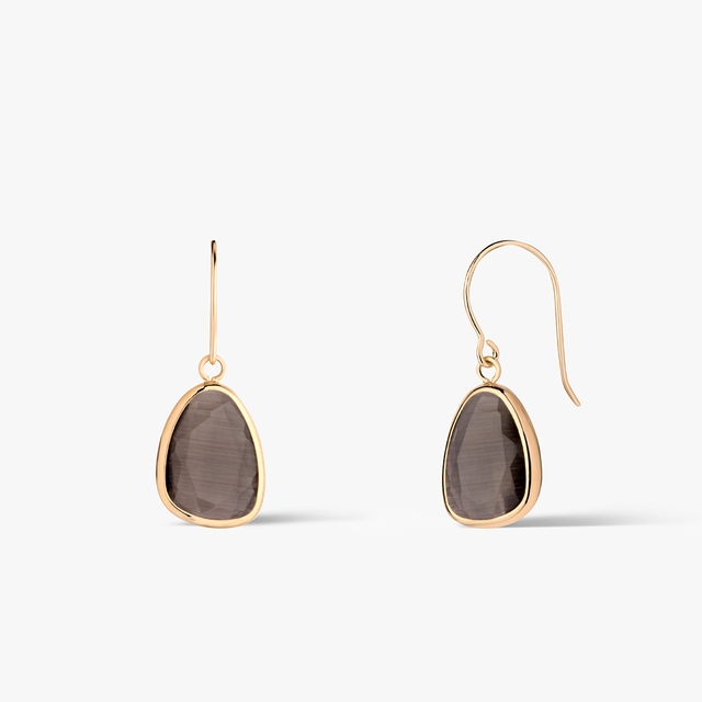 Kolczyki złote z chryzoberylem