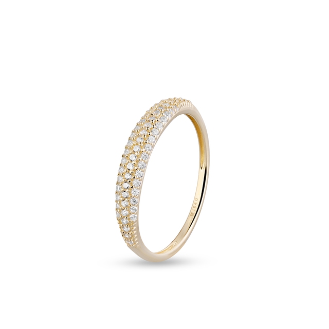 Pierścionek złoty z cyrkoniami