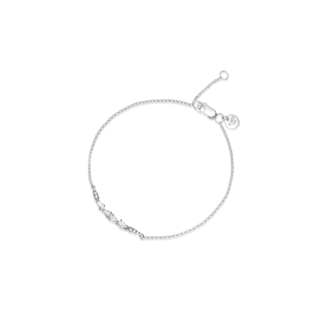 Bransoletka białe złoto z brylantami i diamentami
