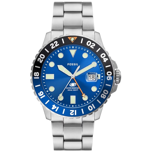 ZEGAREK FOSSIL BLUE GMT