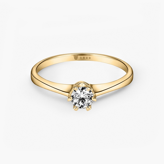 Pierścionek zaręczynowy złoty Jedyny