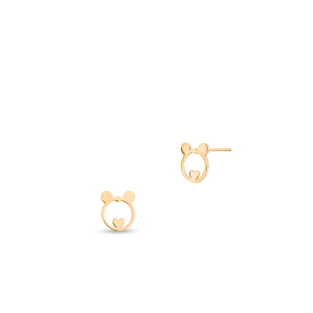 Kolczyki złote z serduszkiem