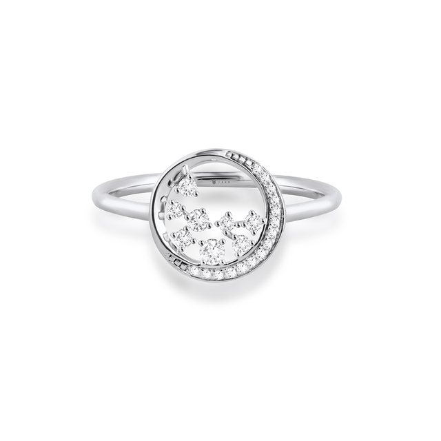 Pierścionek złoty z diamentami Galaktyka