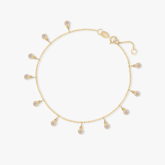 Bransoleta złota z cyrkoniami