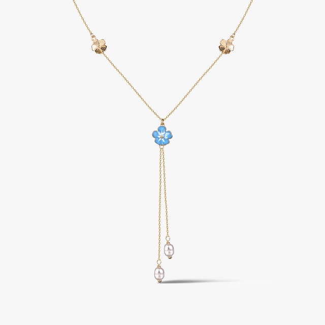 Naszyjnik złoty z perłą