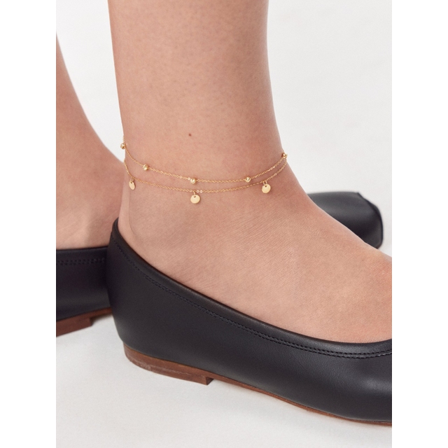 Bransoleta złota na nogę