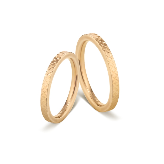 Komplet obrączek złotych LOVELY