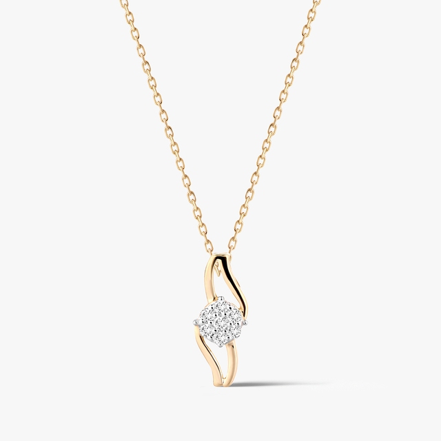 Wisiorek złoty z diamentami