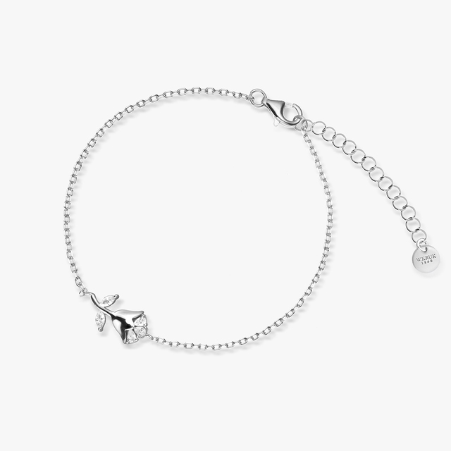 Bransoleta srebrna z cyrkoniami