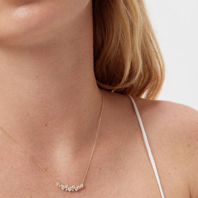 Naszyjnik  złoty z cyrkoniami  Ceremonials