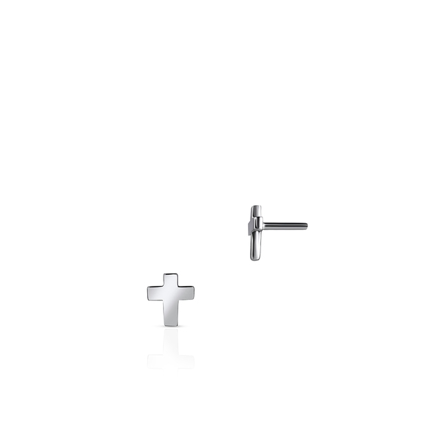 Kolczyki srebrne krzyżyki