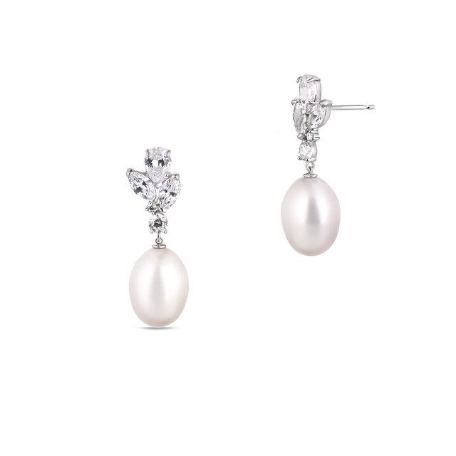 Kolczyki złote z perłą Ceremonials