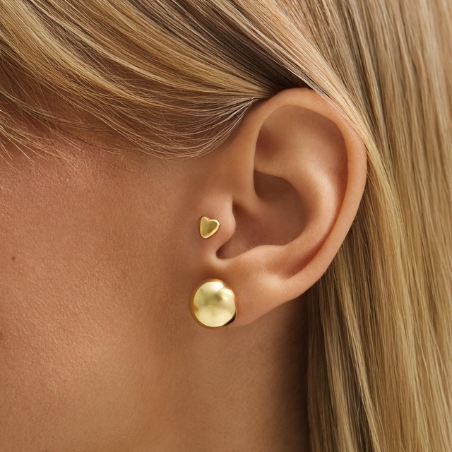 Kolczyk pozłacane serce