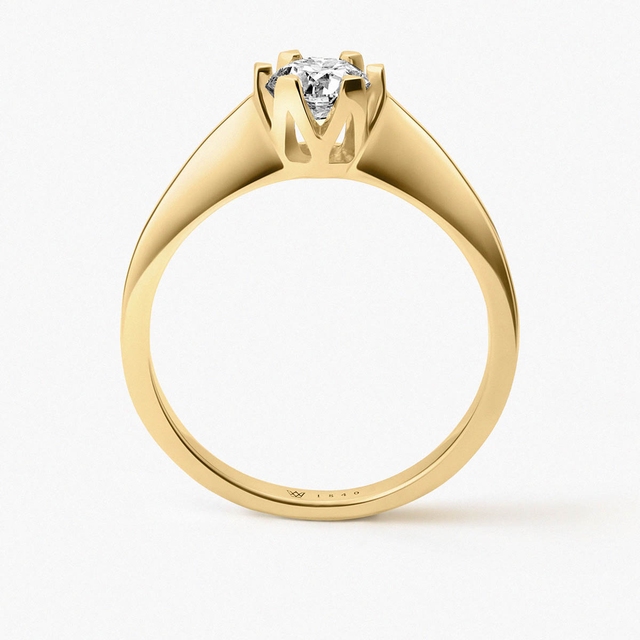 Pierścionek złoty zaręczynowy Jedyny