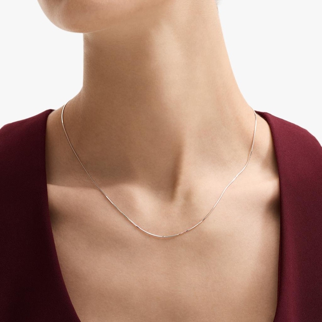 Łańcuszek srebrny żmijka