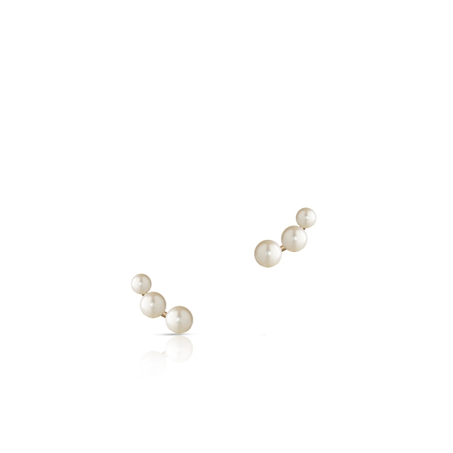 Kolczyki złote z perłami