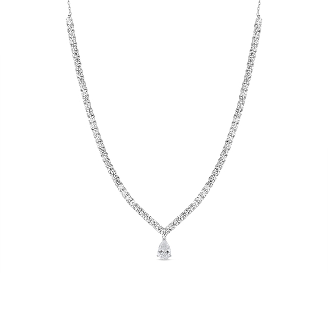 Naszyjnik złoty z cyrkoniami Ceremonials