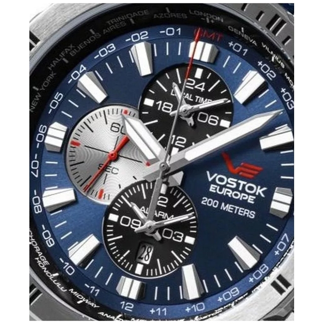 ZEGAREK VOSTOK EUROPE ALMAZ SPACE STATION DUAL TIME