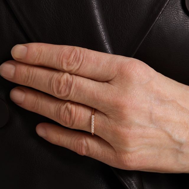 Pierścionek złoty z brylantami