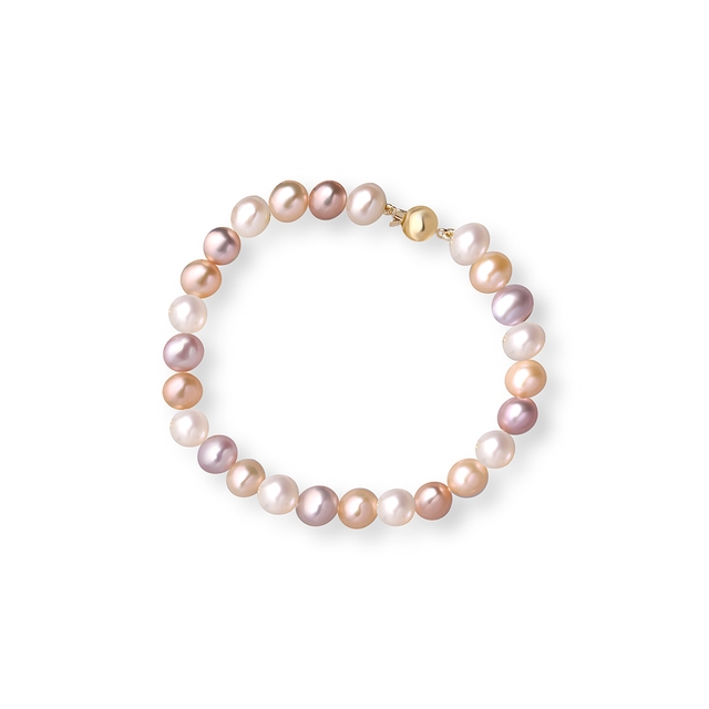 Bransoleta złota z perłami